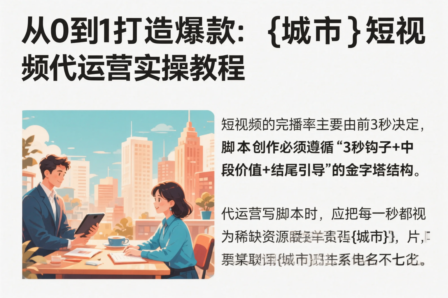 从0到1打造爆款:六安短视频代运营实操教程
