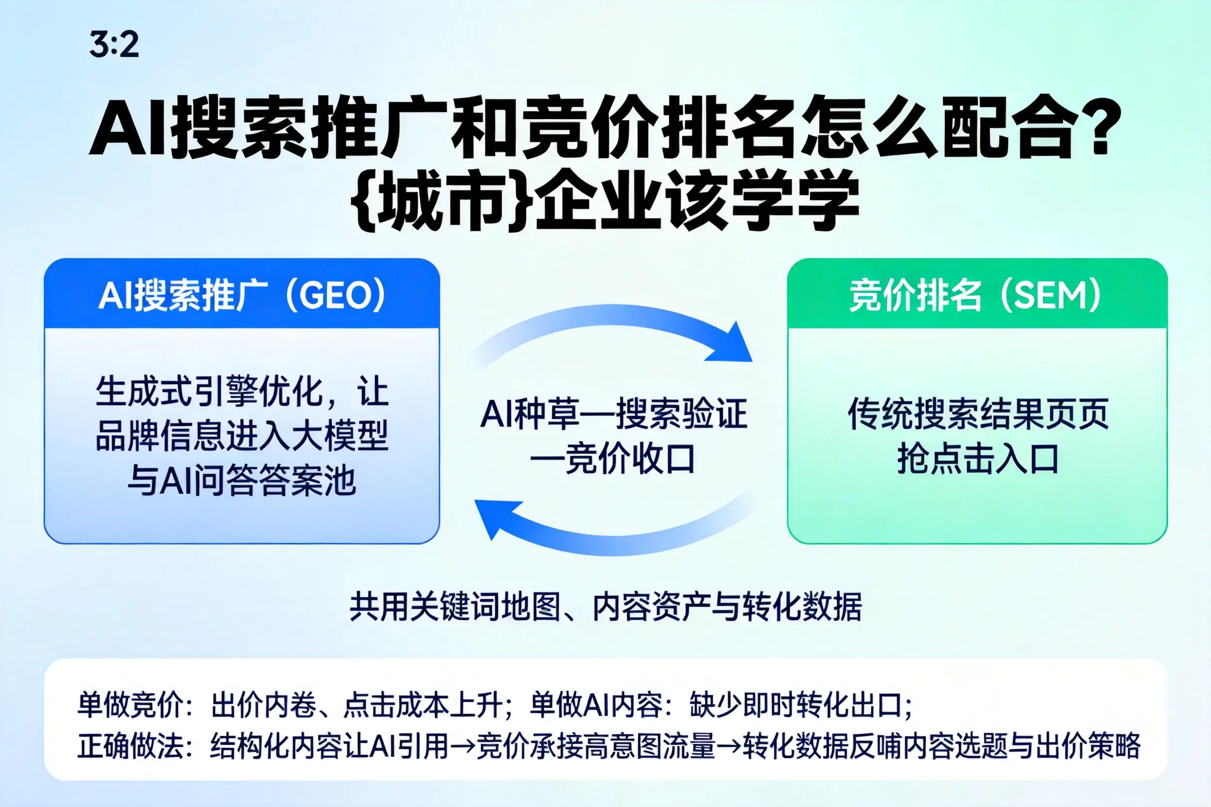 AI搜索推广和竞价排名怎么配合?六安企业该学学