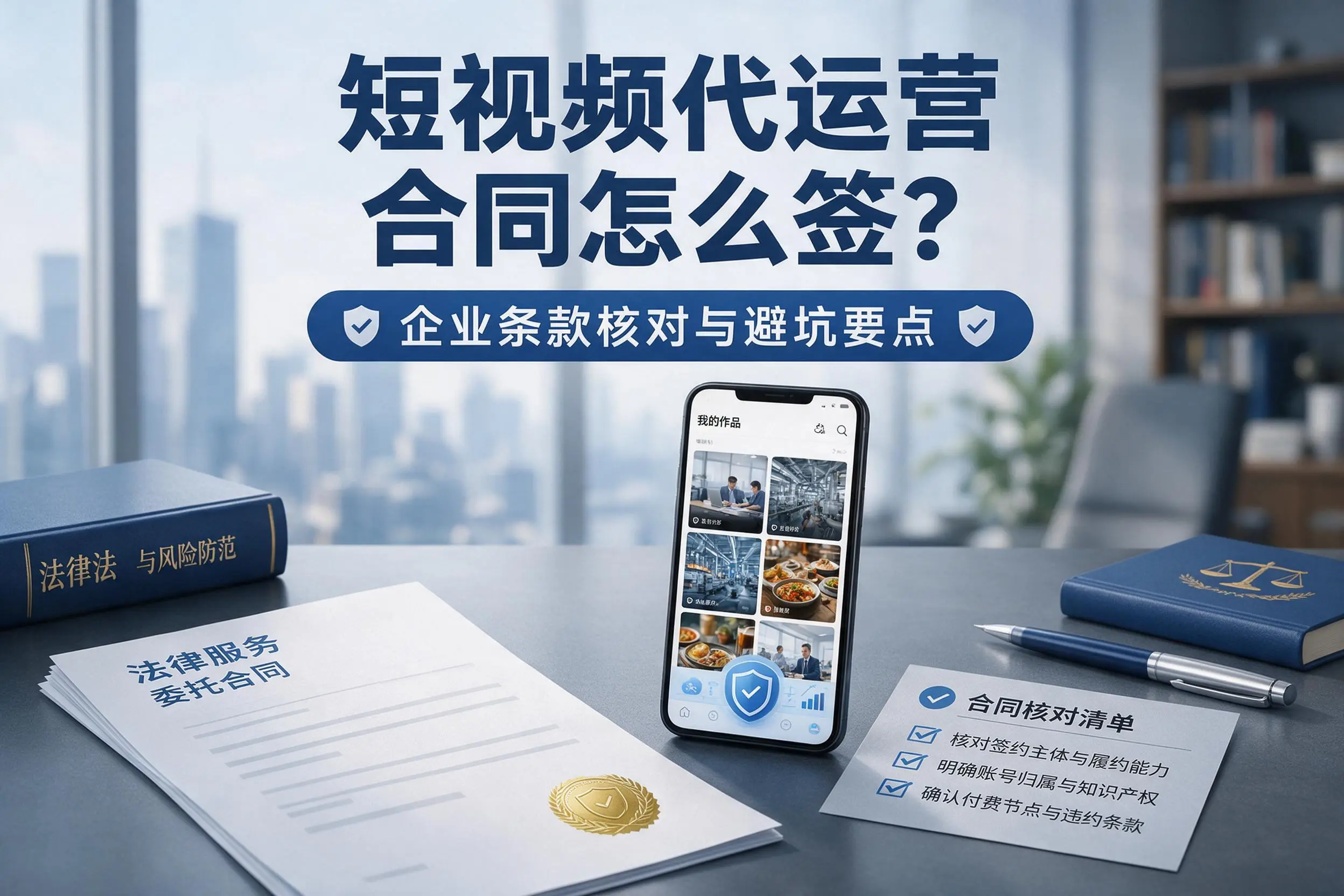 短视频代运营合同怎么签？六安企业条款核对与避坑要点