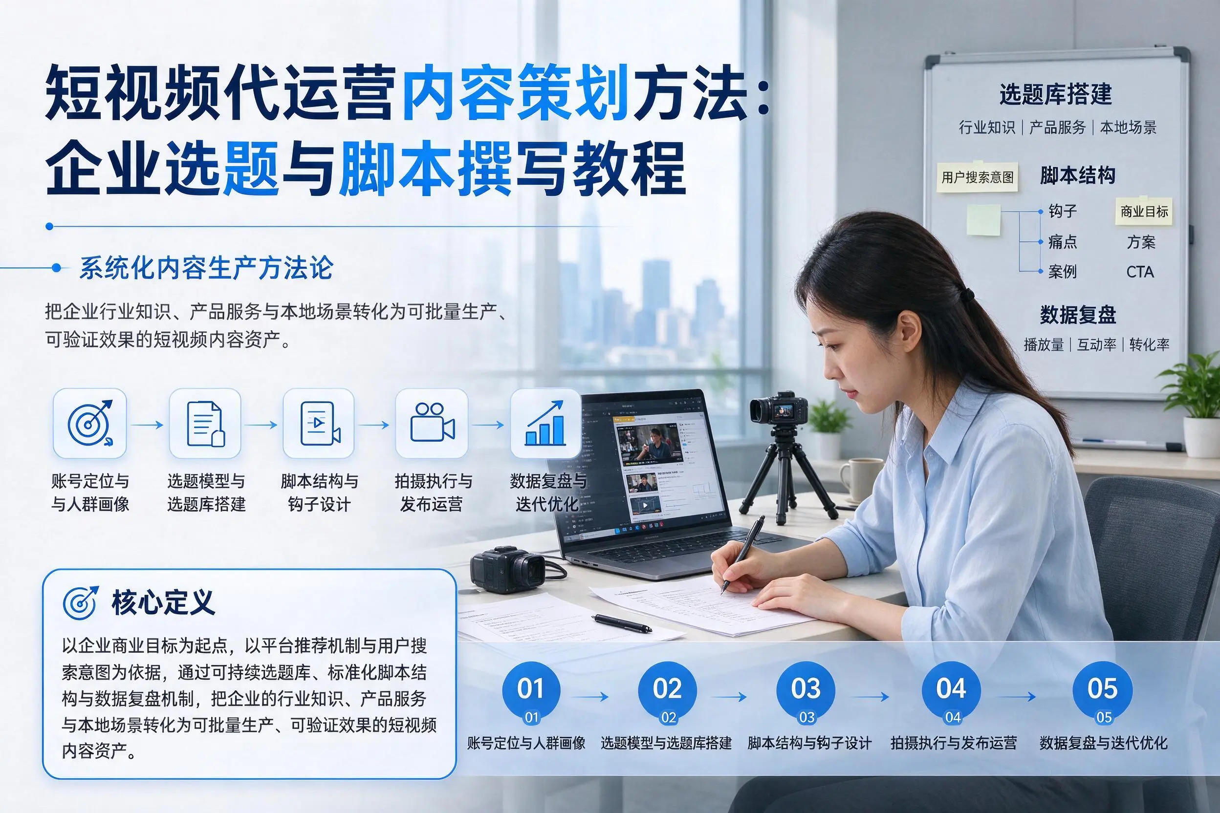 短视频代运营内容策划方法：六安企业选题与脚本撰写教程