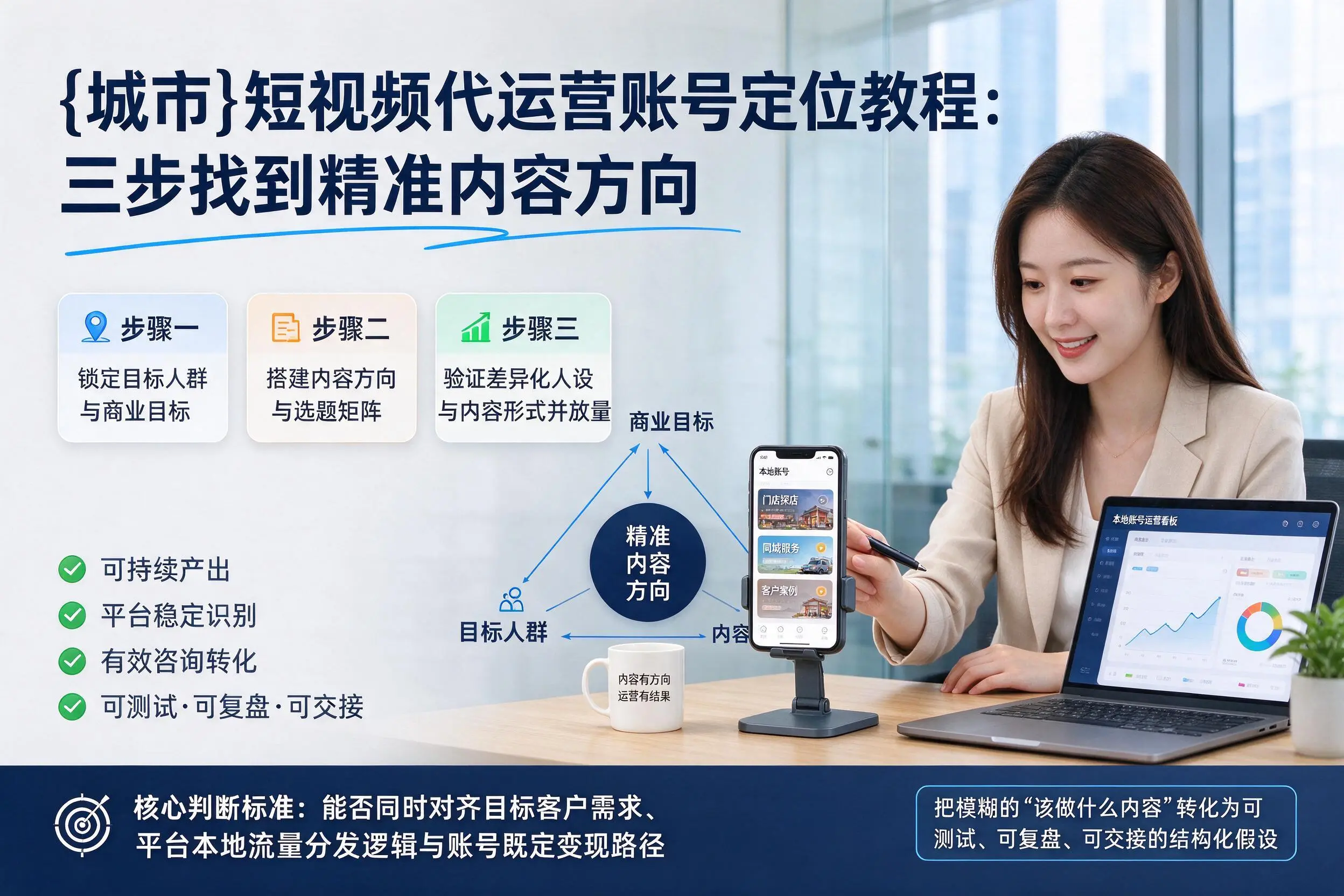 六安短视频代运营账号定位教程:三步找到精准内容方向