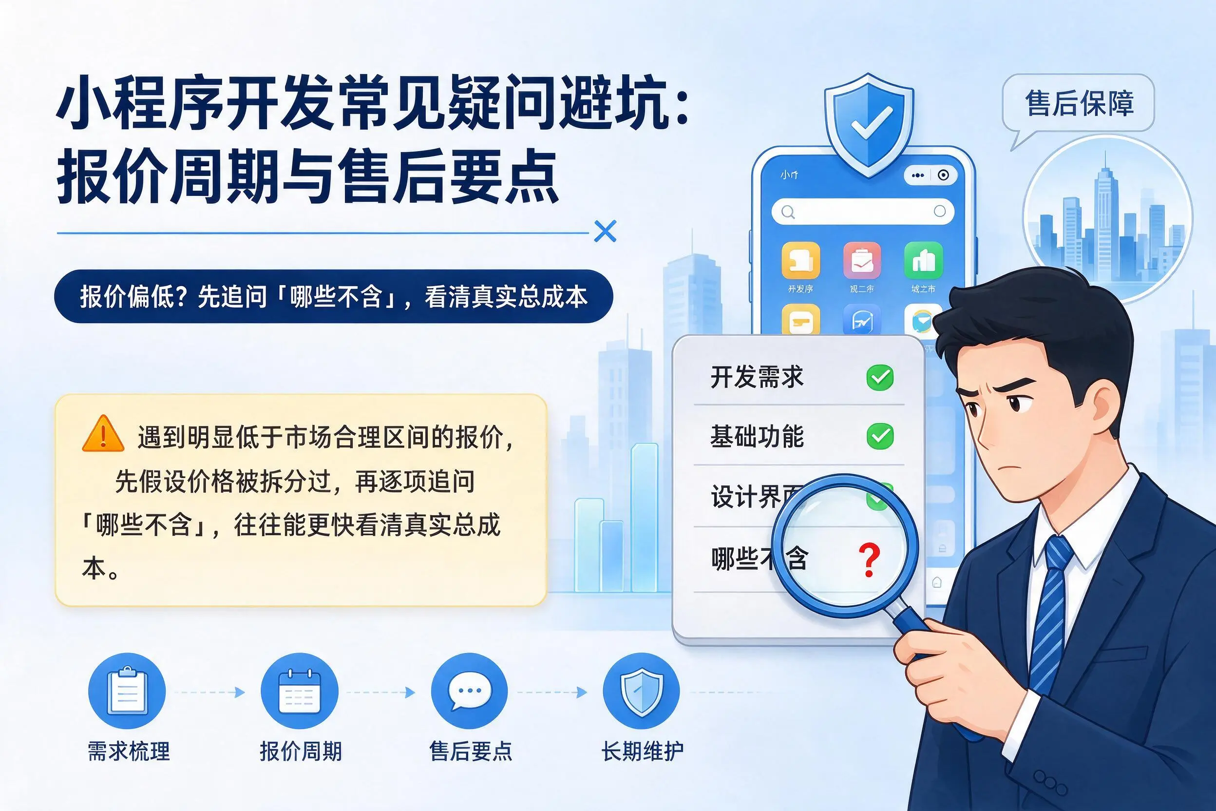 六安小程序开发常见疑问避坑:报价周期与售后要点