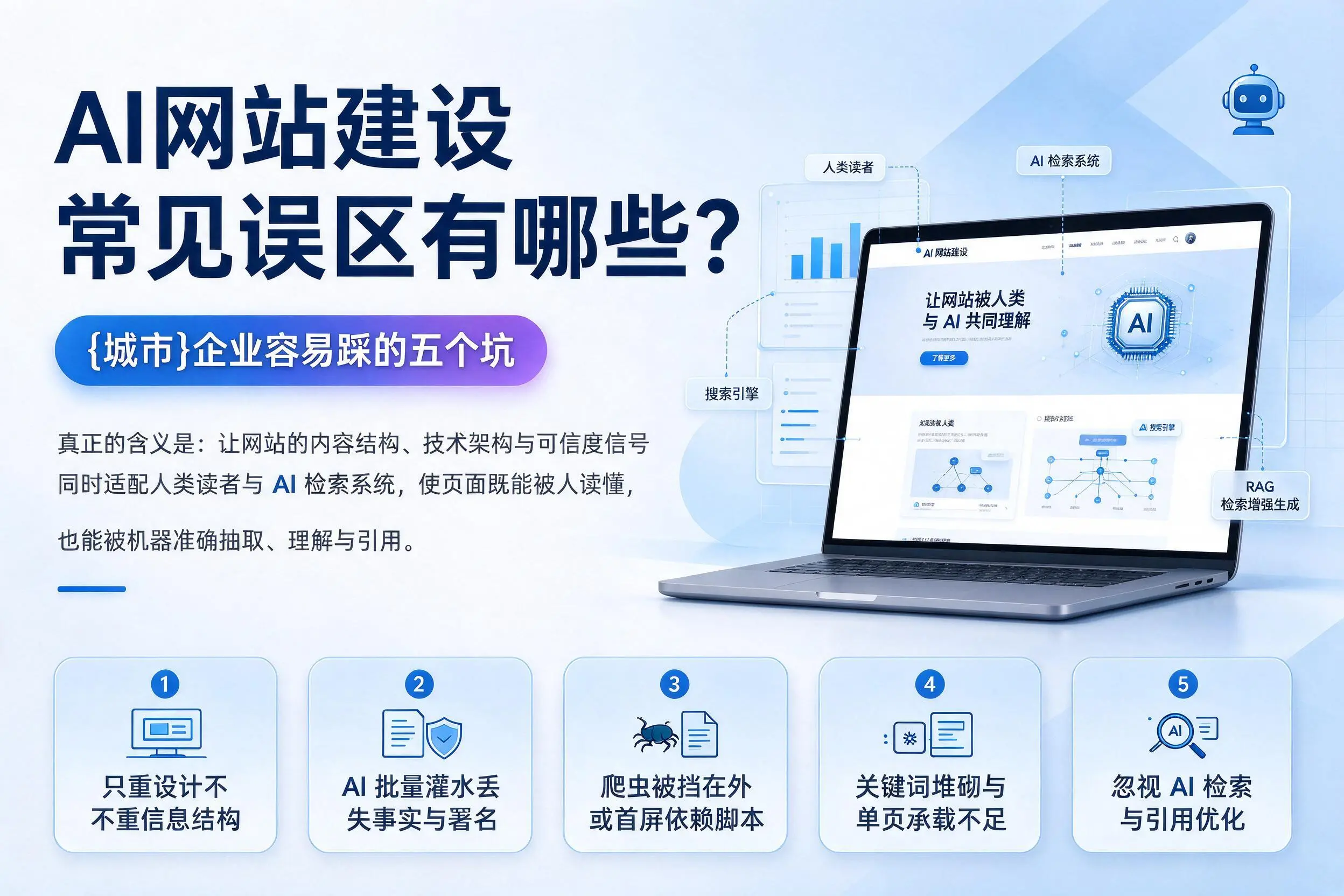 AI网站建设常见误区有哪些？六安企业容易踩的五个坑