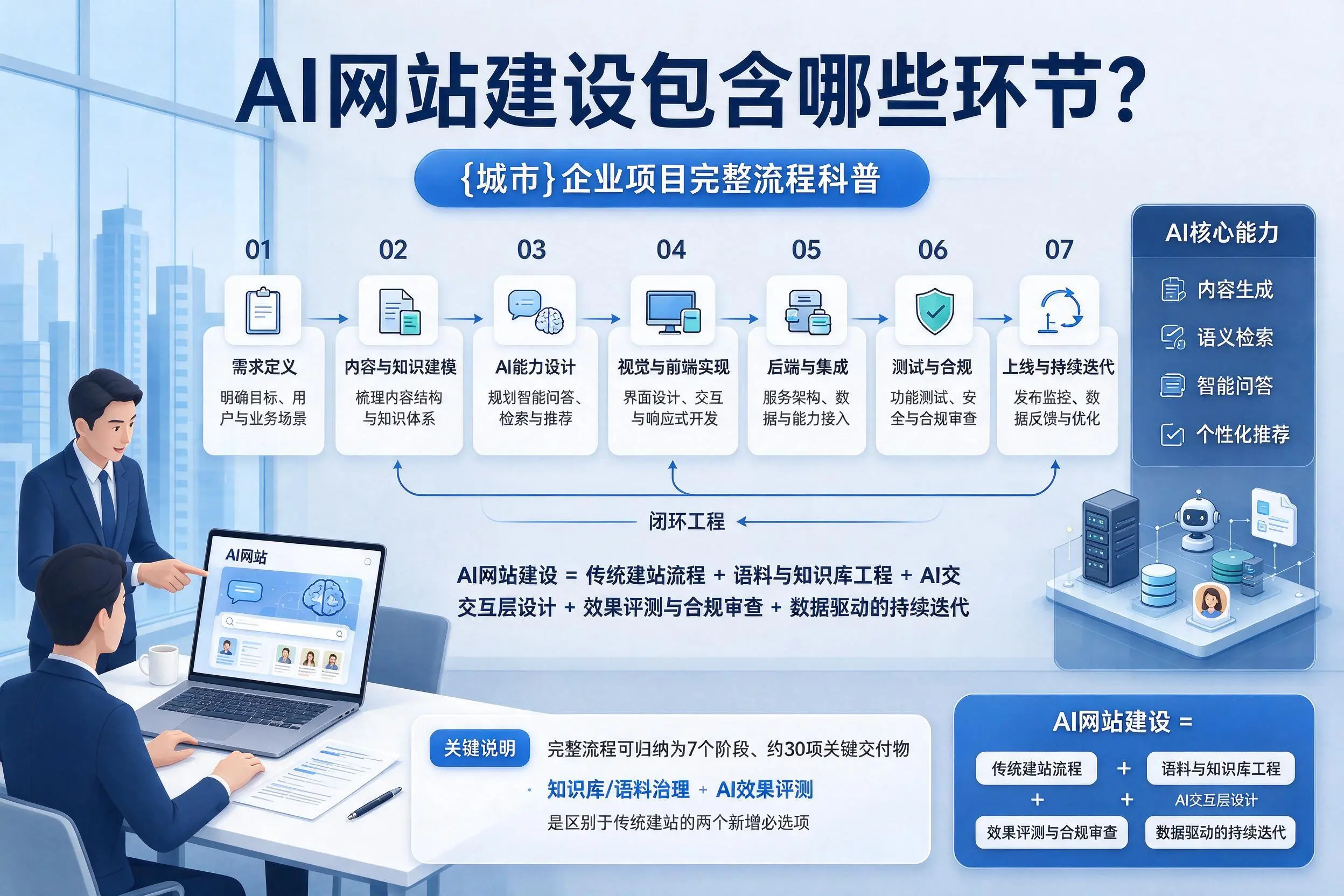 AI网站建设包含哪些环节？六安企业项目完整流程科普