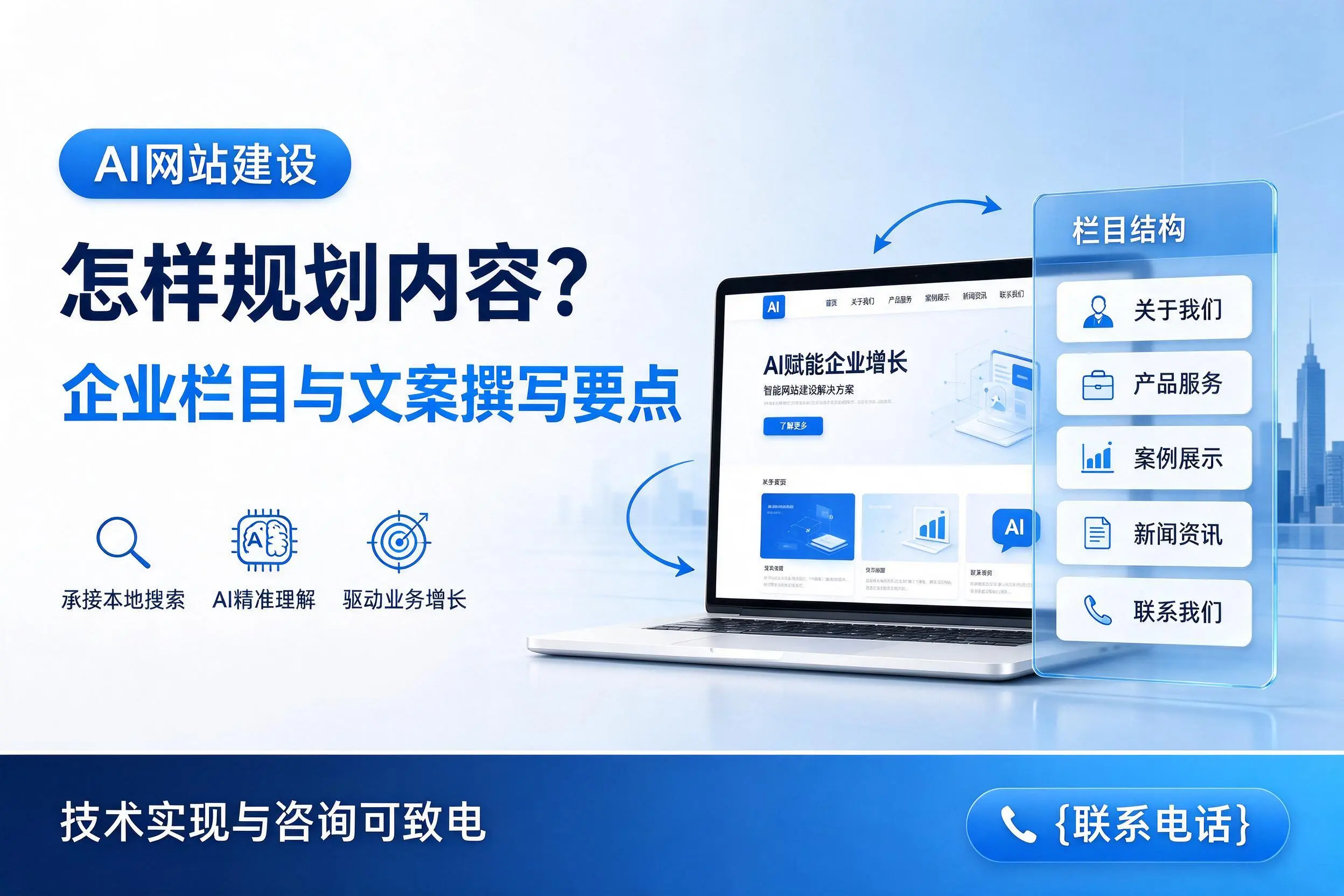 AI网站建设怎样规划内容？六安企业栏目与文案撰写要点