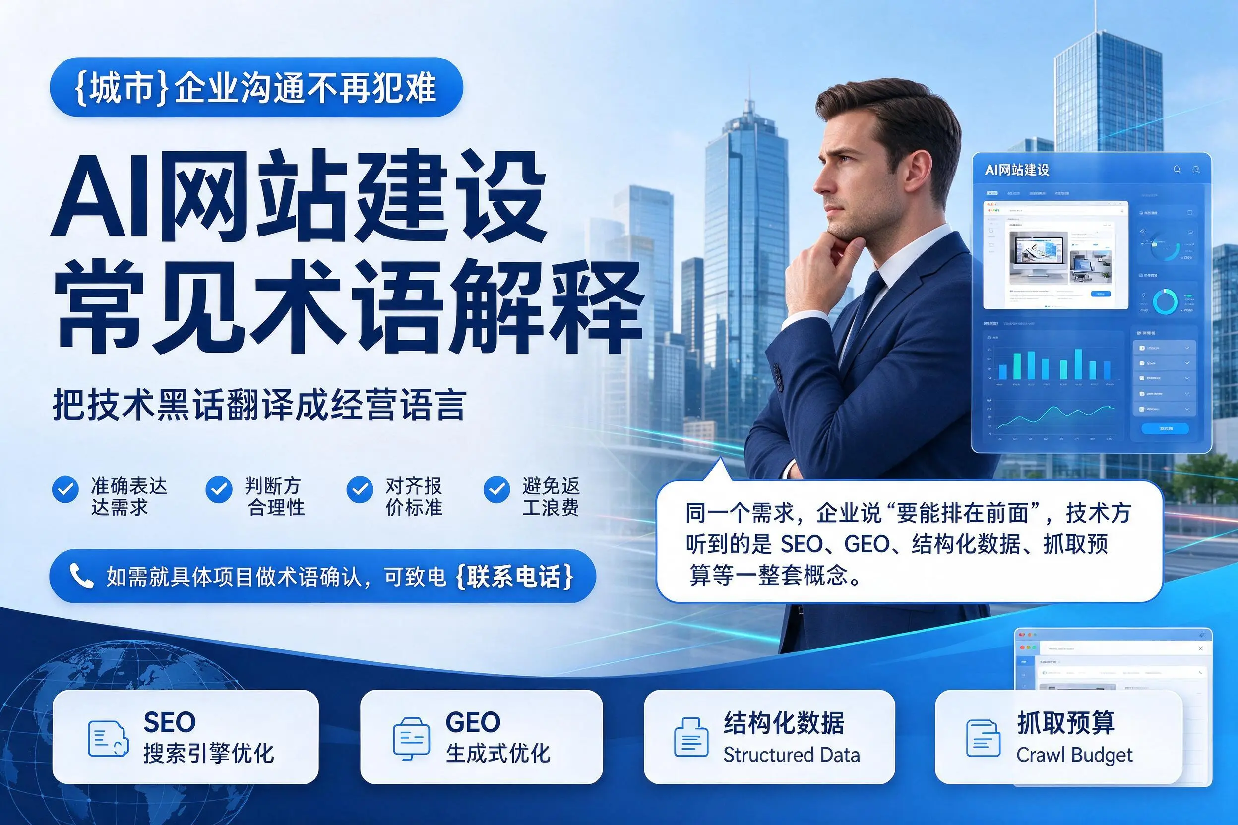 AI网站建设常见术语解释,六安企业沟通不再犯难