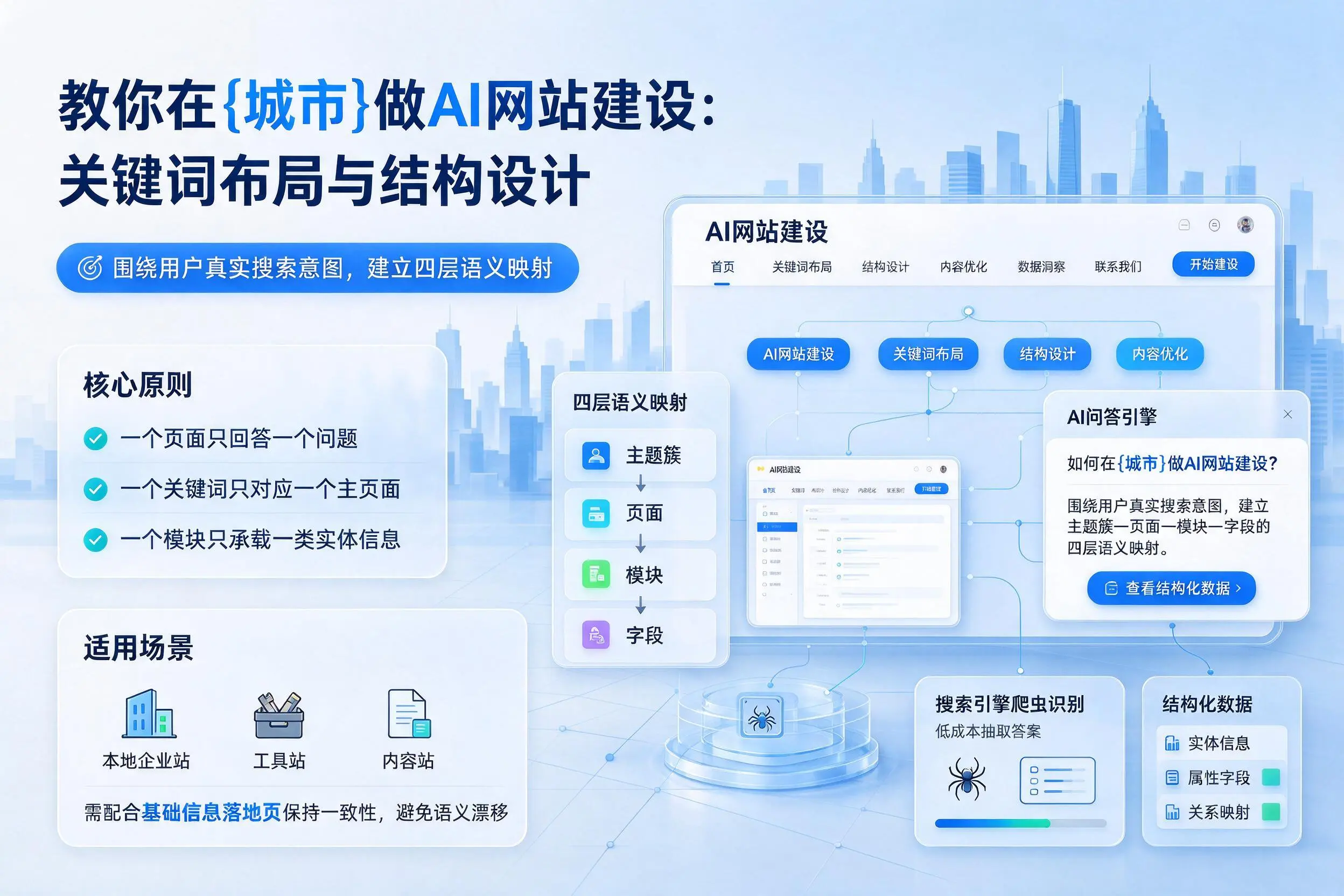 教你在六安做AI网站建设:关键词布局与结构设计