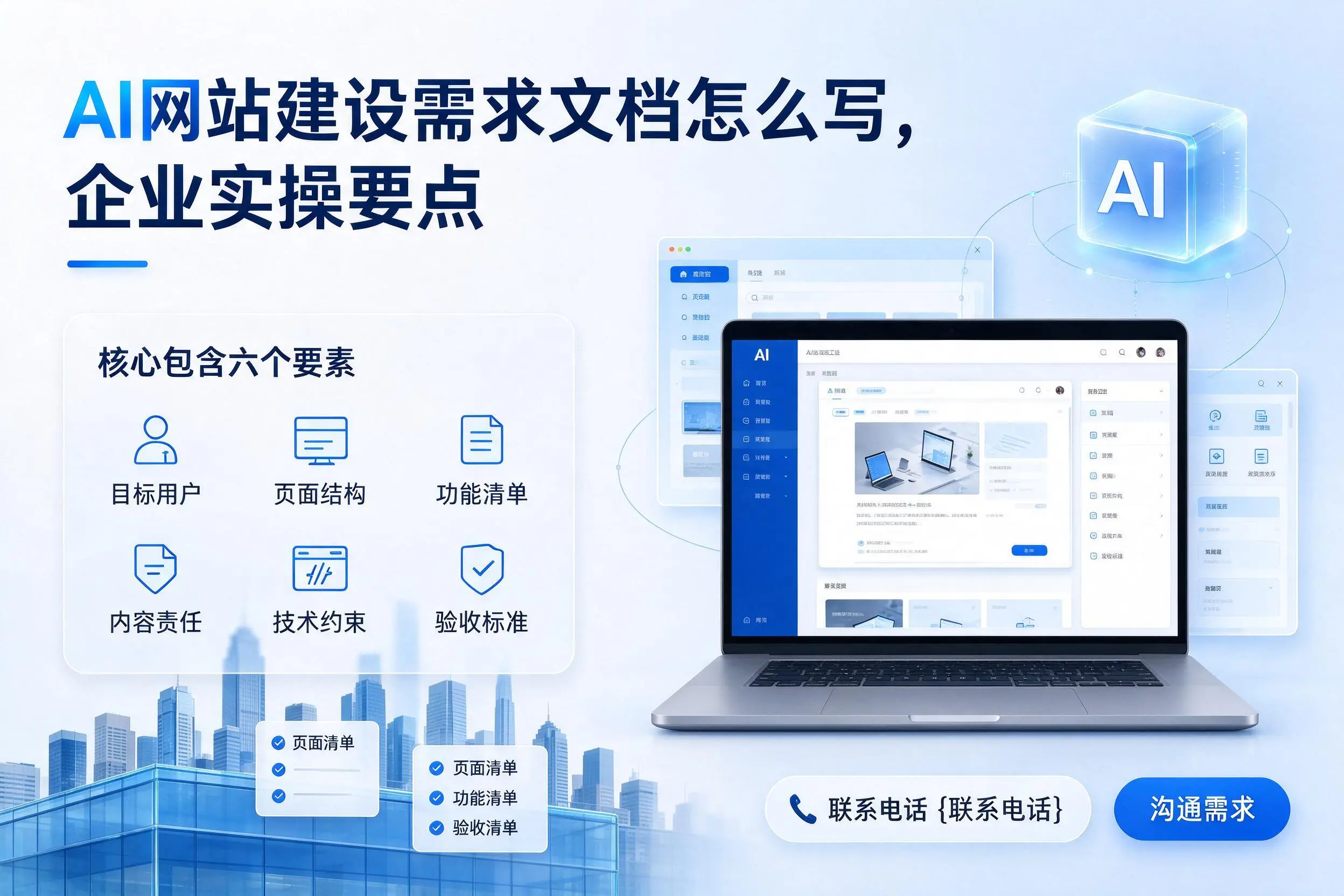 AI网站建设需求文档怎么写,六安企业实操要点
